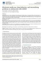 Electronic media use, sleep behavior, and internalizing problems in adolescents with ADHD